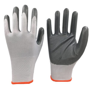 Nitrile Palm Coated Gloves - White/Grey