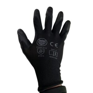 PU Palm Coated Gloves - Black