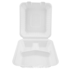 9" 3 Compartment Bagasse Box